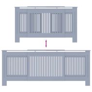 Калъф за радиатор 2 pcs Сив 205 x 20,5 x 81,5 см
