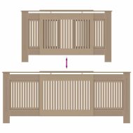 Калъф за радиатор 2 pcs Кафяво 205 x 20,5 x 81,5 см