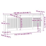 Калъф за радиатор 2 pcs Кафяво 205 x 20,5 x 81,5 см