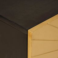 ТВ шкаф с рафт Черен и златен 105 x 33 x 46 см Инженерно дърво