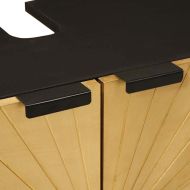 Шкаф за мивка с рафт с врата Черен и златен 62 x 33 x 58 см