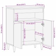 Служебен шкаф с рафт с врата Черен и златен 60 x 33 x 75 cm