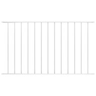 Ограден панел, прахово боядисан, стомана, 1,63x1 м, бял
