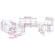 Комплект дивани 4 части с възглавници виненочервен текстил