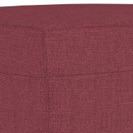 Комплект дивани 3 части с възглавници виненочервен текстил