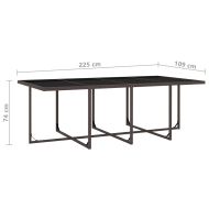 Градински комплект с възглавници, 13 части, кафяв полиратан