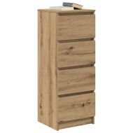 Сайдборд, дъб артизан, 37,5x35x99 см, инженерно дърво