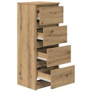 Сайдборд, дъб артизан, 37,5x35x99 см, инженерно дърво