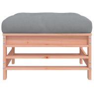 Градински табуретки с възглавници, 2 бр, дугласко дърво масив