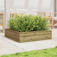Градинска кашпа, 90x90x23 см, импрегниран бор