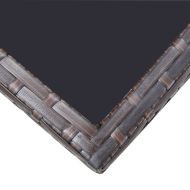 Градински комплект с възглавници, 13 части, кафяв полиратан