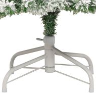 Изкуствена коледна елха с шарнири и флокиран сняг 240 см