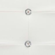 Рамка за легло, бяла, изкуствена кожа, 135x190 cм