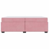 Рамка за легло с матрак Розово 200 x 200 cm текстил