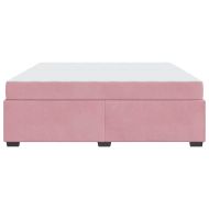 Рамка за легло с матрак Розово 200 x 200 cm текстил