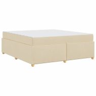 Рамка за легло с матрак Крем 180 x 200 cm текстил