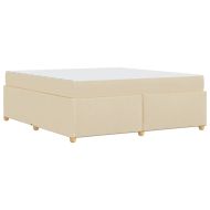 Рамка за легло с матрак Крем 180 x 200 cm текстил