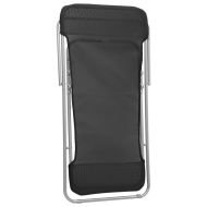 Сгъваеми плажни столове 2 бр черни текстилен и стомана