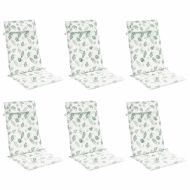 Възглавници за столове с облегалка 6 бр на листа Оксфорд плат