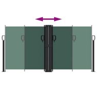 Прибираща се странична тента, тъмнозеленаа, 120x1200 см