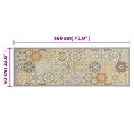 Кухненско килимче миещо шестоъгълници пастел 60x180 см кадифе