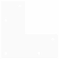 Крака тип „фиба“ за масичка за кафе, 4 бр., бели, 42 см, масивна стомана