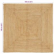 Килим за площ Бежово 160 x 160 cm юта