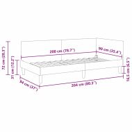 Ъглова рамка за легло с таблото Тюркоаз 90 см x 200 см
