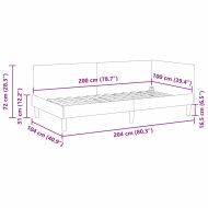 Ъглова рамка за легло с таблото Жълто 100 см x 200 см Кадифе