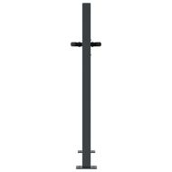 Градинска порта, антрацит, 100x100 см, стоманен дизайн с трева