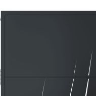 Градинска порта, антрацит, 100x100 см, стоманен дизайн с трева