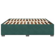 Рамка за легло без матрак, тъмнозелена, 200x200 см, кадифе