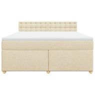 Боксспринг легло с матрак, кремава, 180x200 см, плат