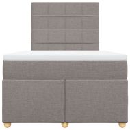 Боксспринг легло с матрак, таупе, 120x190 см, плат