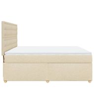 Боксспринг легло с матрак, кремава, 180x200 см, плат