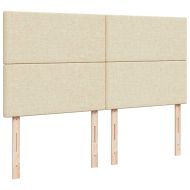 Боксспринг легло с матрак, кремаво, 200x200 см, плат