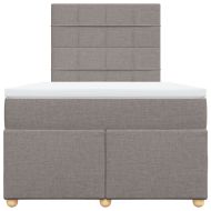 Боксспринг легло с матрак, таупе, 120x190 см, плат