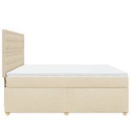 Боксспринг легло с матрак, кремава, 180x200 см, плат