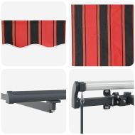 Сгъваем навес Оранжево и кафяво 300 x 250 cm текстил