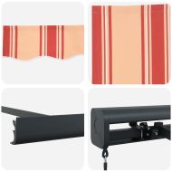 Сгъваем навес Жълт и оранжев 300 x 250 cm Текстил и Метал