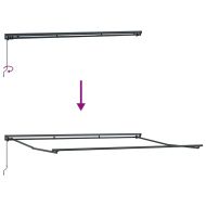 Сгъваем навес Син и бял 450 × 300 cm текстил