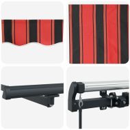 Ръчен навес Оранжево и кафяво 450 × 350 cm текстил