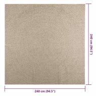 Килим "ZIZUR", 240x240 см, визия юта, за закрито и открито