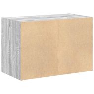 Шкаф с 2 чекмеджета сив сонома 60x31x40 см инженерно дърво