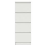 Сайдборд, бял, 37,5x35x99 см, инженерно дърво