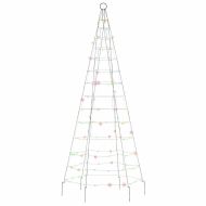 Коледна светеща елха на флагщок 200 LED цветни 180 см