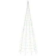 Коледна светеща елха на флагщок 550 светодиода цветни 300 см