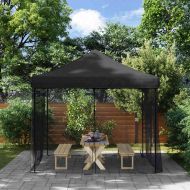 Мрежа против комари за външна употреба, 220 отвора, черна, 300x300x200 см