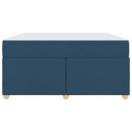 Рамка за легло с матрак Синьо 140 x 200 cm текстил