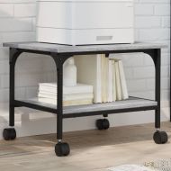 Стойка принтер 2 нива сив сонома 50x40x38 см инженерно дърво